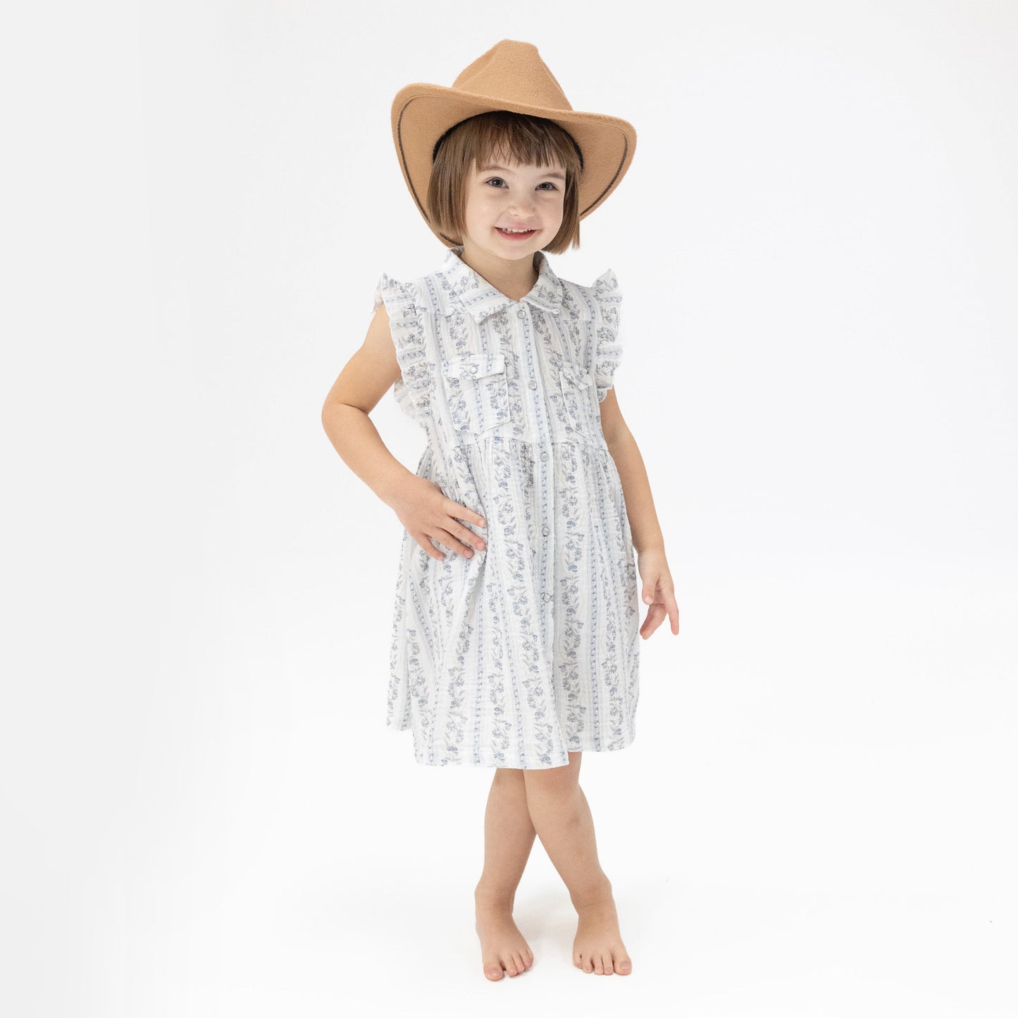 Kimberly Floral Stripe Dress With Bloomer