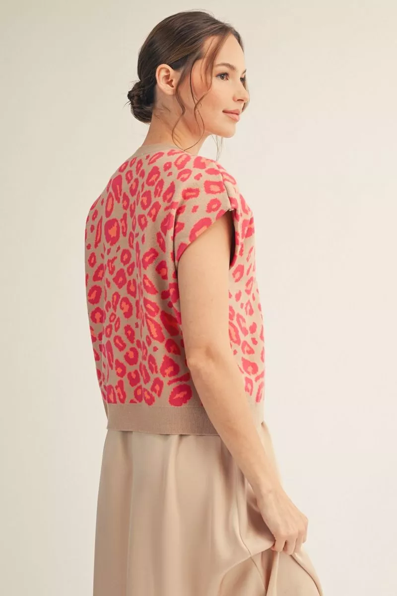 Pink Leopard Top