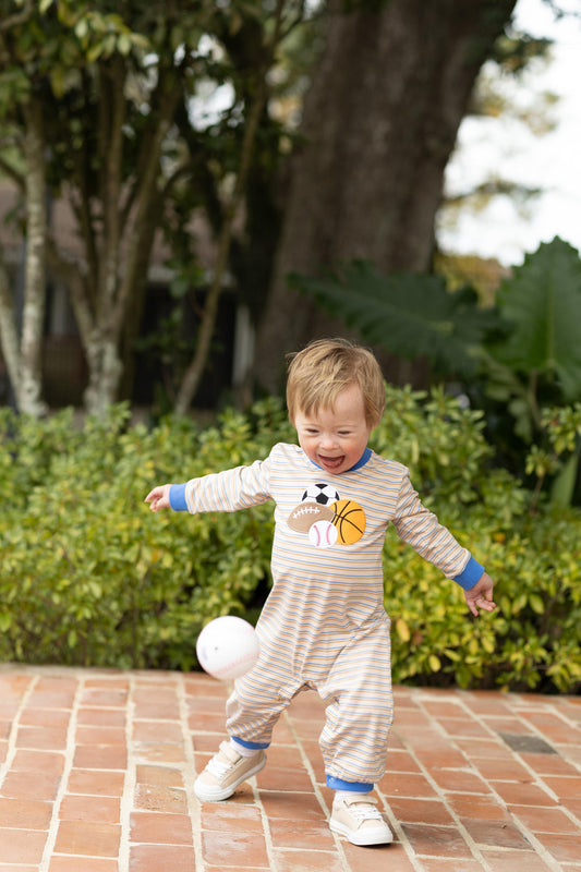Striped Sports Romper