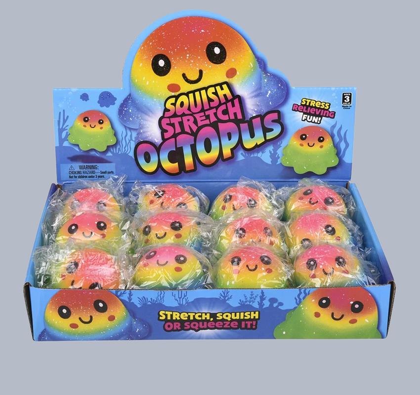 Dough Doughs Rainbow Smile Squish Octopus