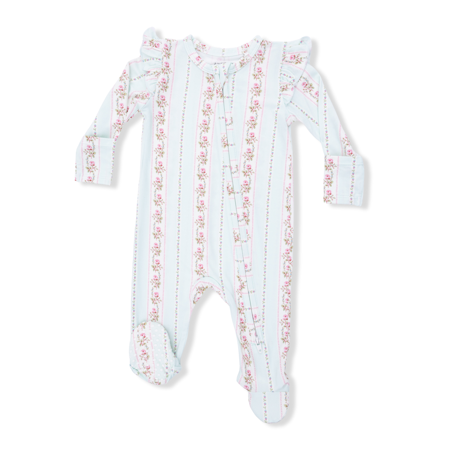 Antoinette Stripe Zip Footie