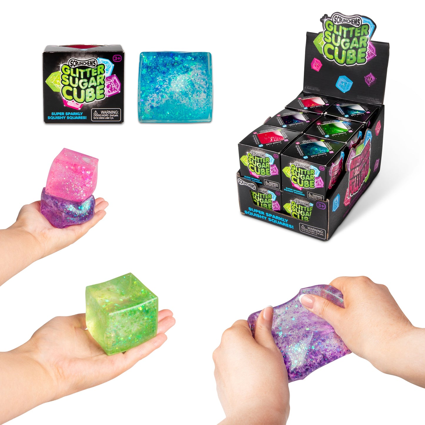 Scrunchems Glitter Sugar Cube - Assorted