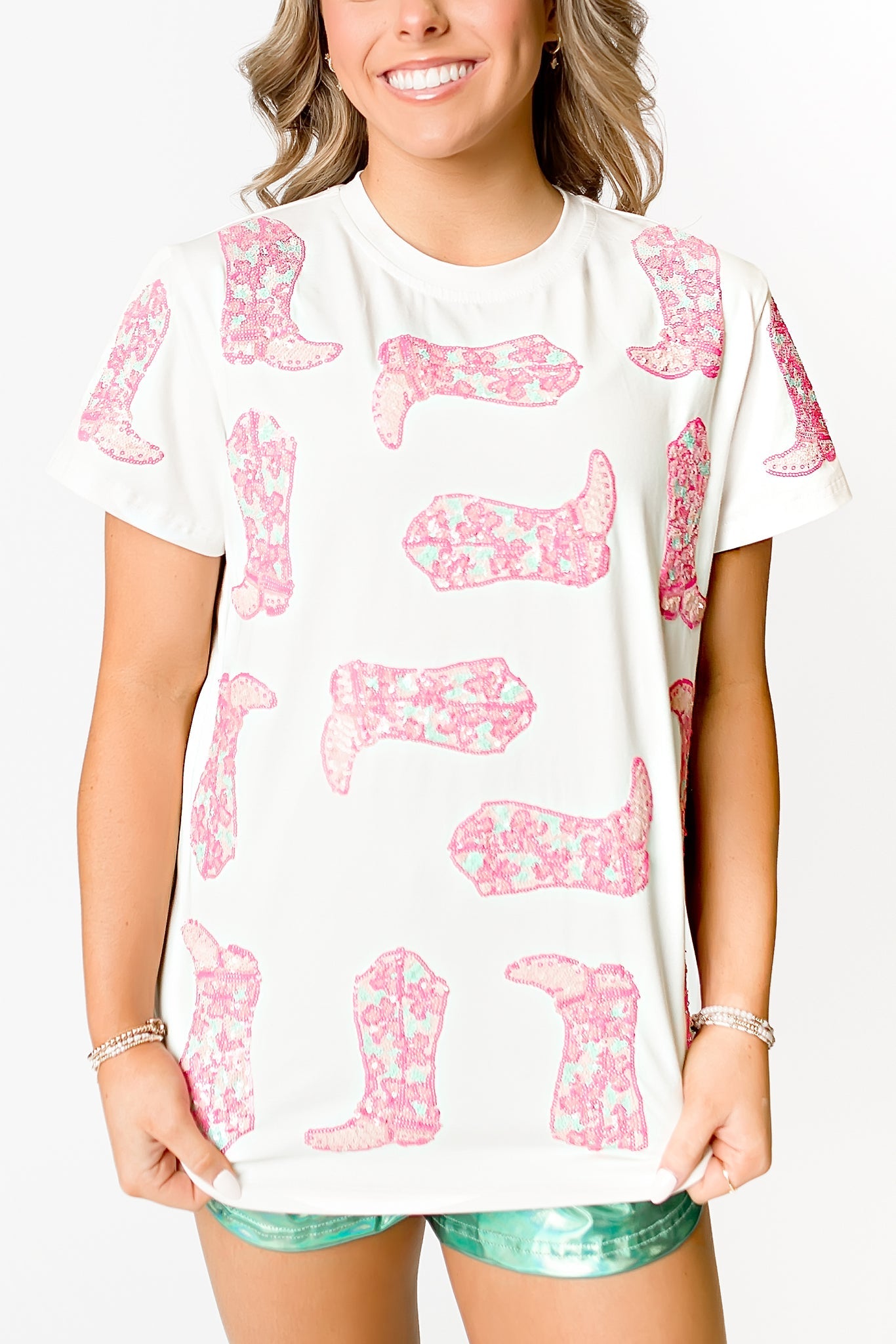 Women Cowgirl Sequin Shirt