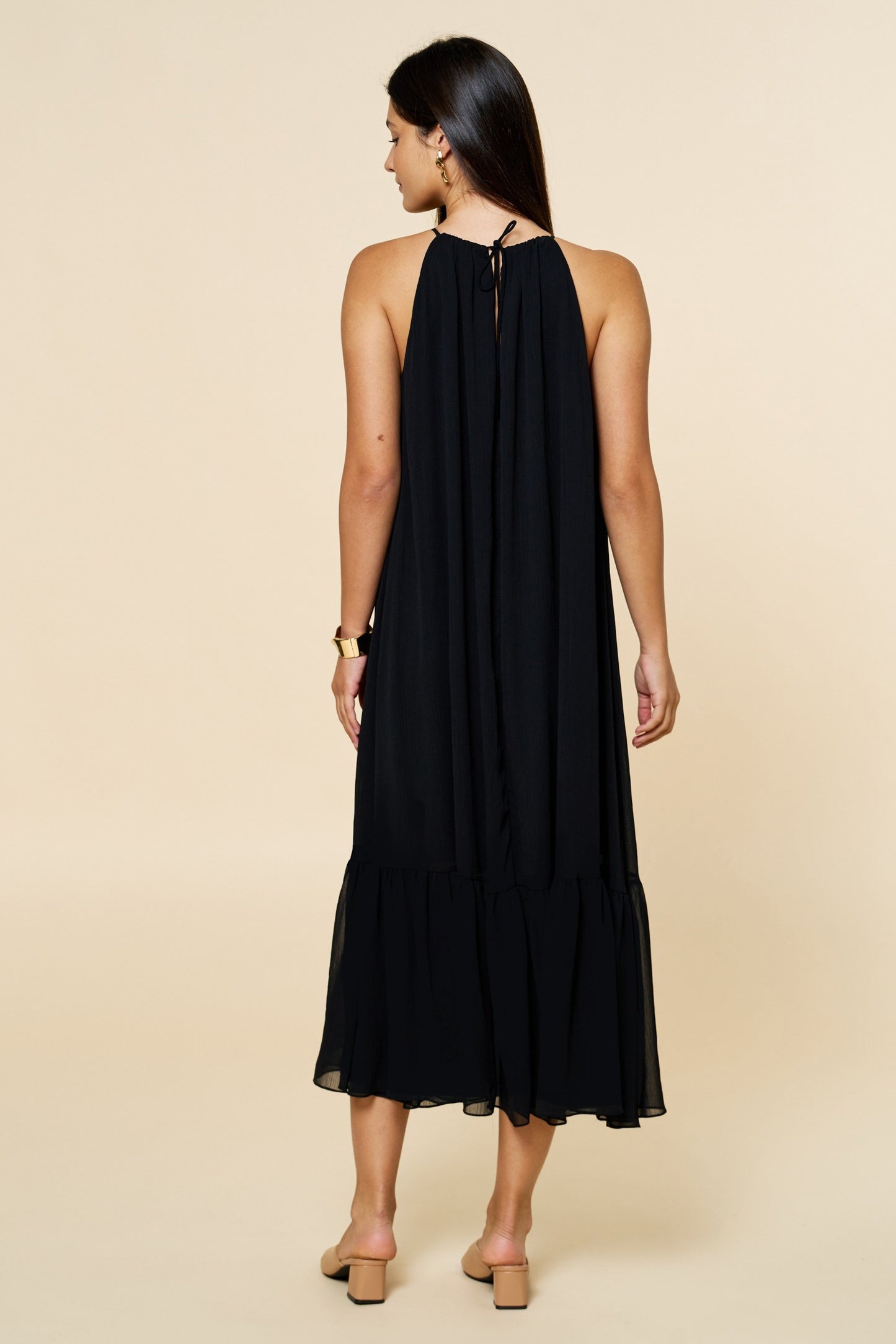 Beaded Keyhole Maxi Dress