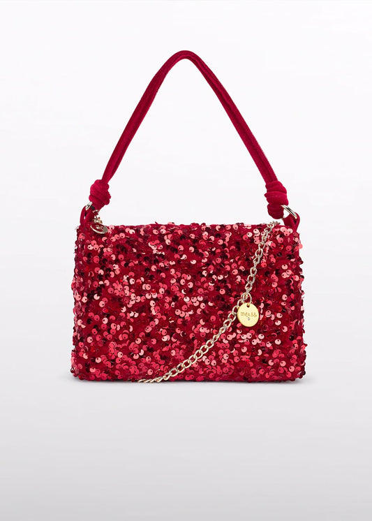 Red Velvet Sequin Bag
