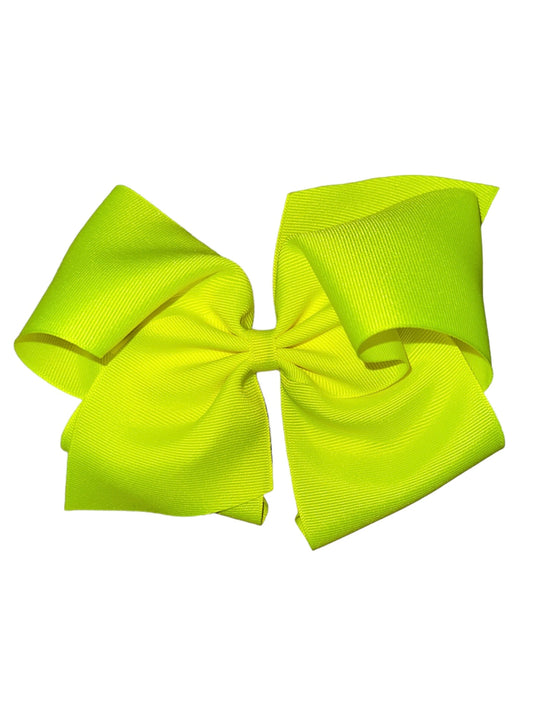 Large Neon Yellow Bow (HUG)