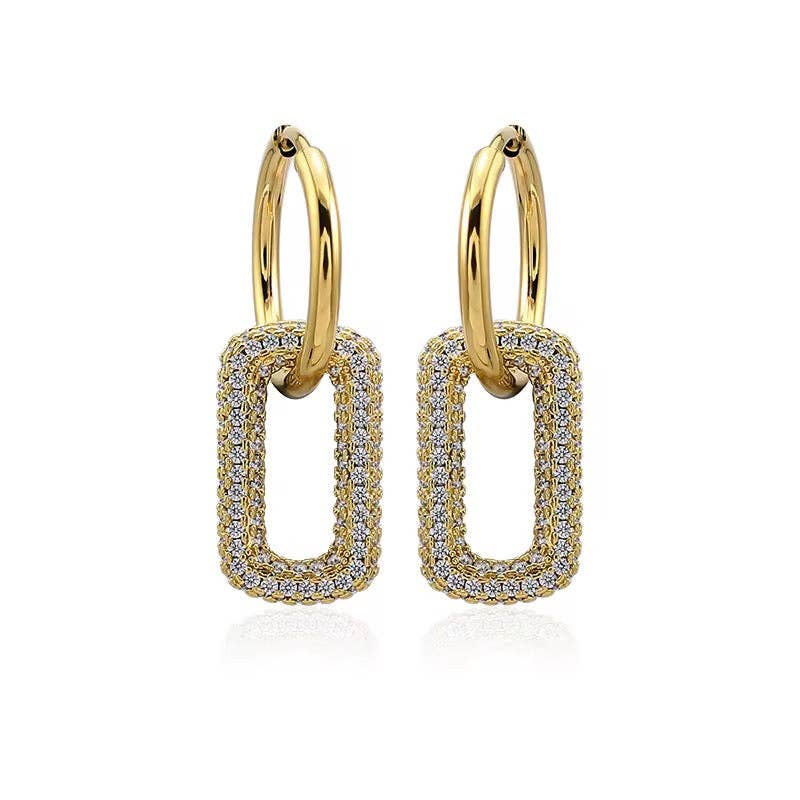 Liv Pave Hoop Earring