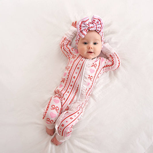 Hallie Ruffle Zip Footie