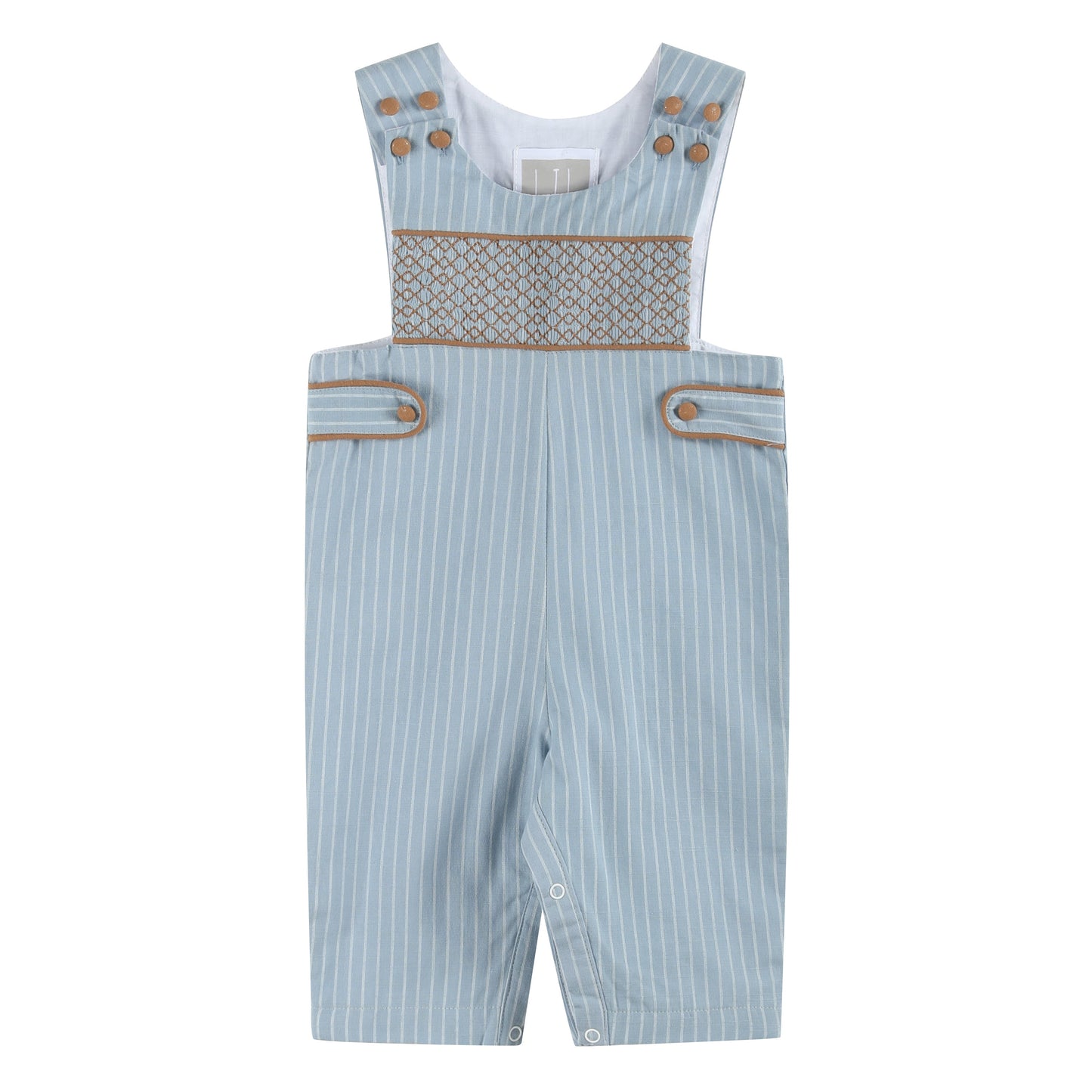Blue Pinstripe Smocked Jon Jon