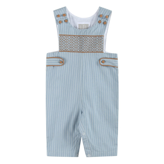 Blue Pinstripe Smocked Jon Jon