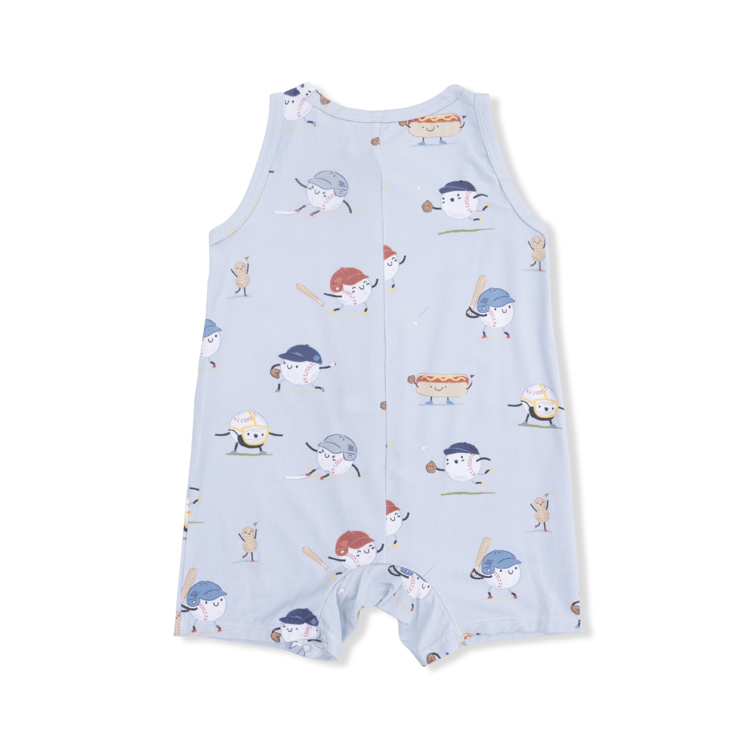 Baseballs Playing Ball Shortie Romper