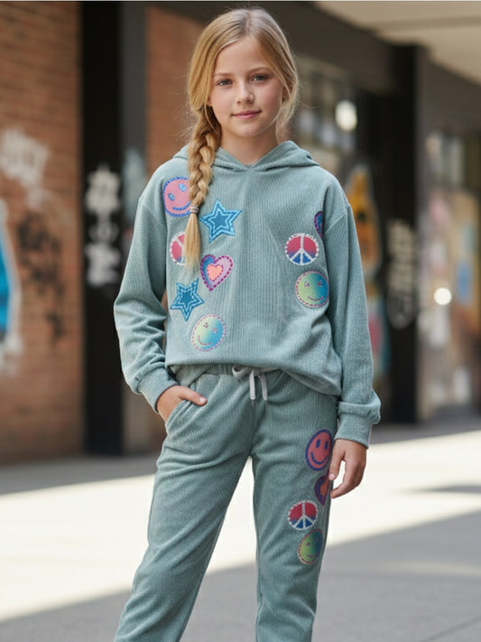 Mint Joggers W/ Emojis