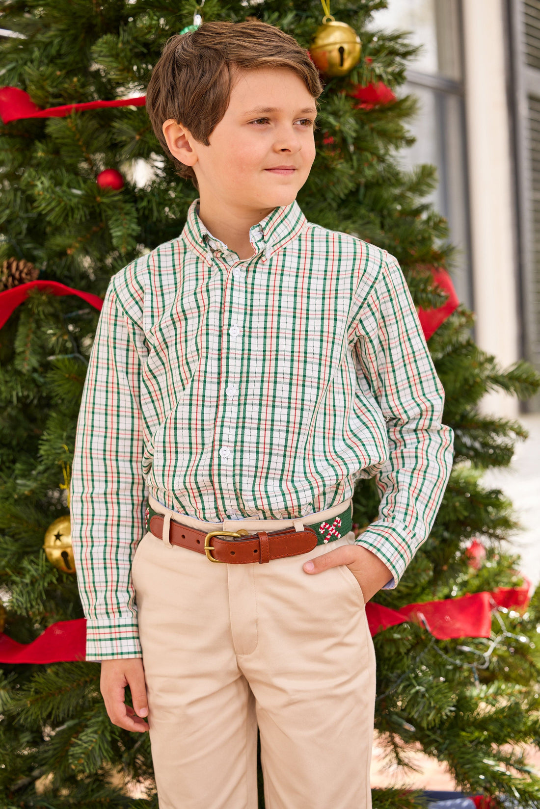 Mistletoe Tartan Button Down
