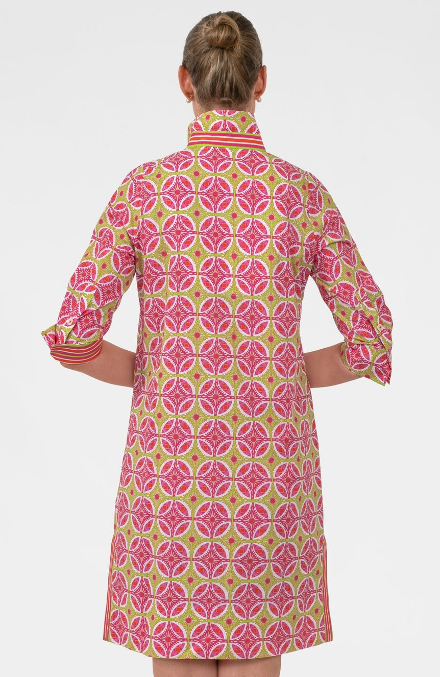 Pink/Lime Shirt Tail 2.0 Dress - Smell the Roses