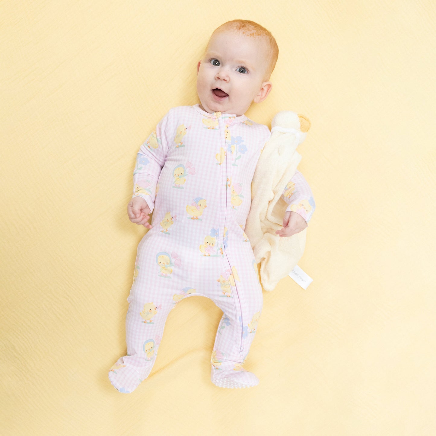 Vintage Spring Ducklings Zip Footie