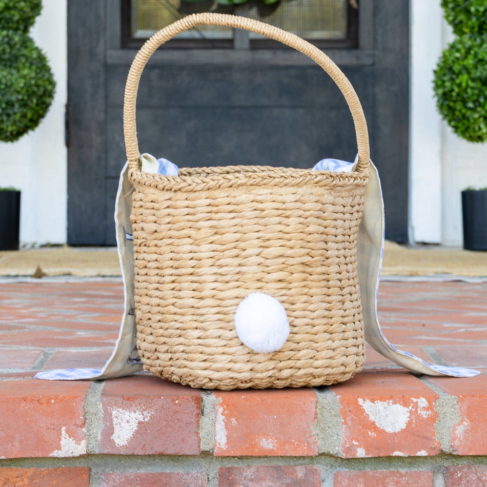 Blue Gingham Bunny Easter Basket