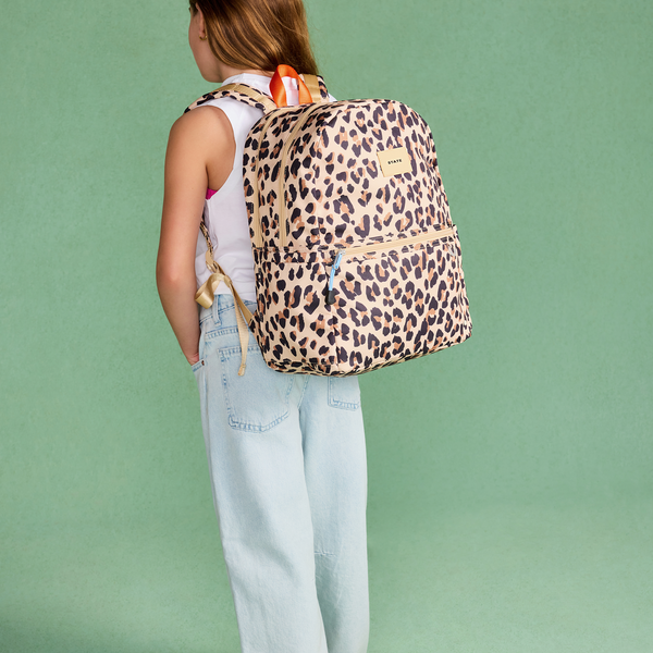 Leopard Kane Double Pocket Backpack