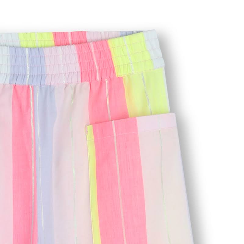 Neon Striped Wide Leg Pant