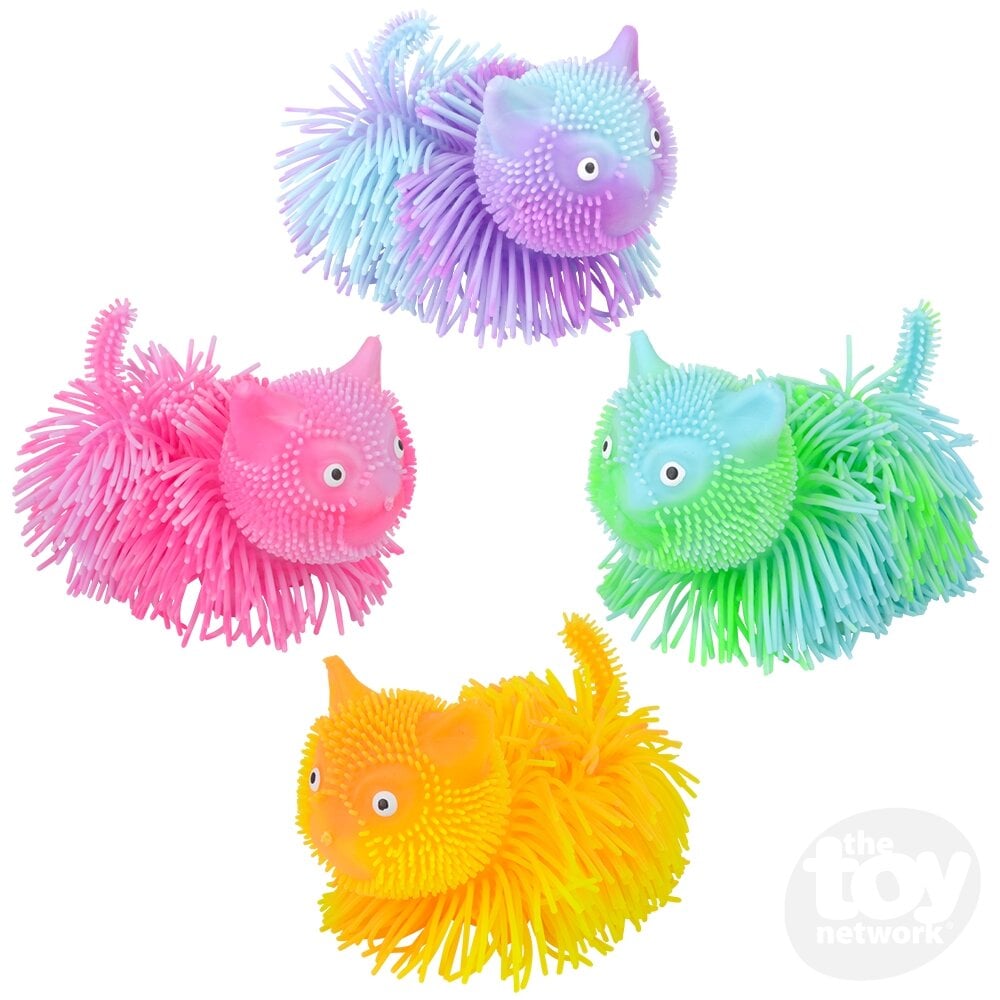 Light-Up Shaggy Cat Puffer