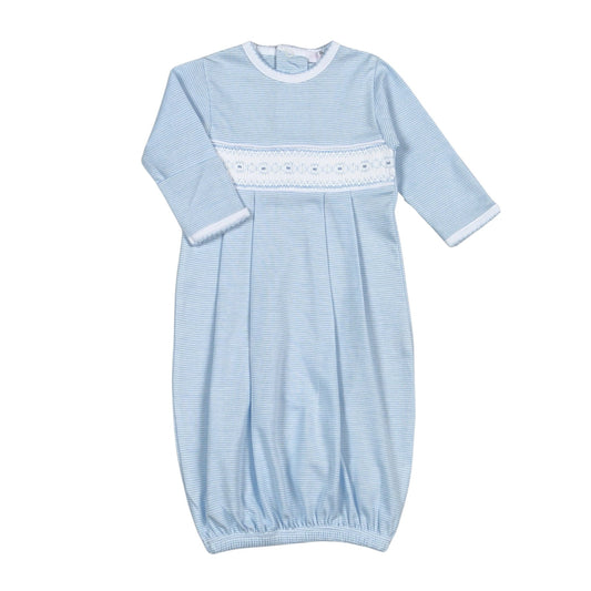 Blue Stripe Smock Gown