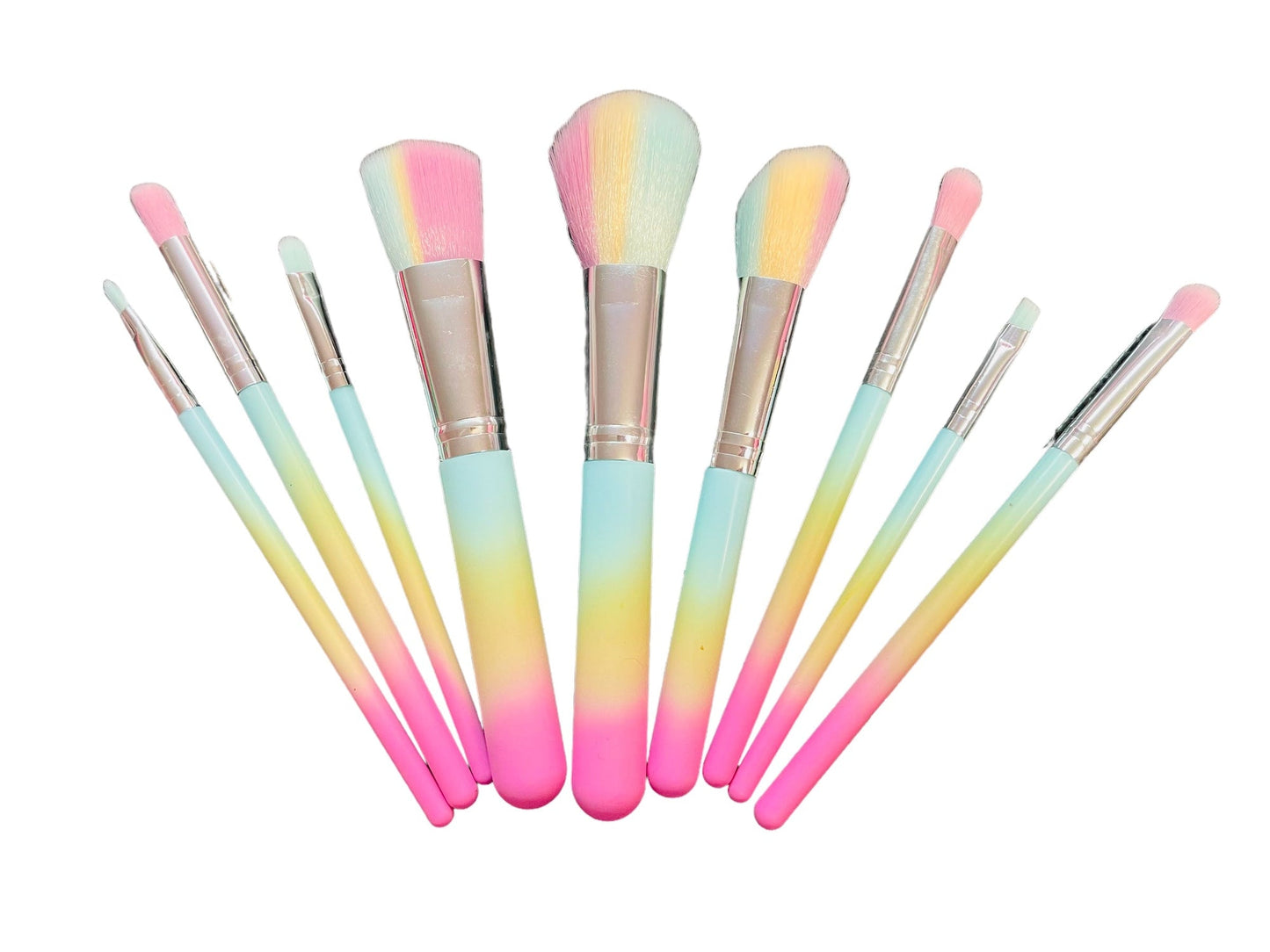 10 pc Makeup Brush Set - Ombre