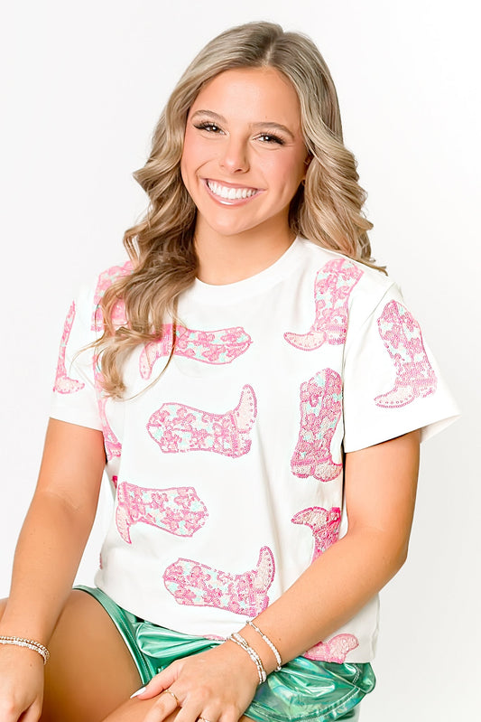 Women Cowgirl Sequin Shirt