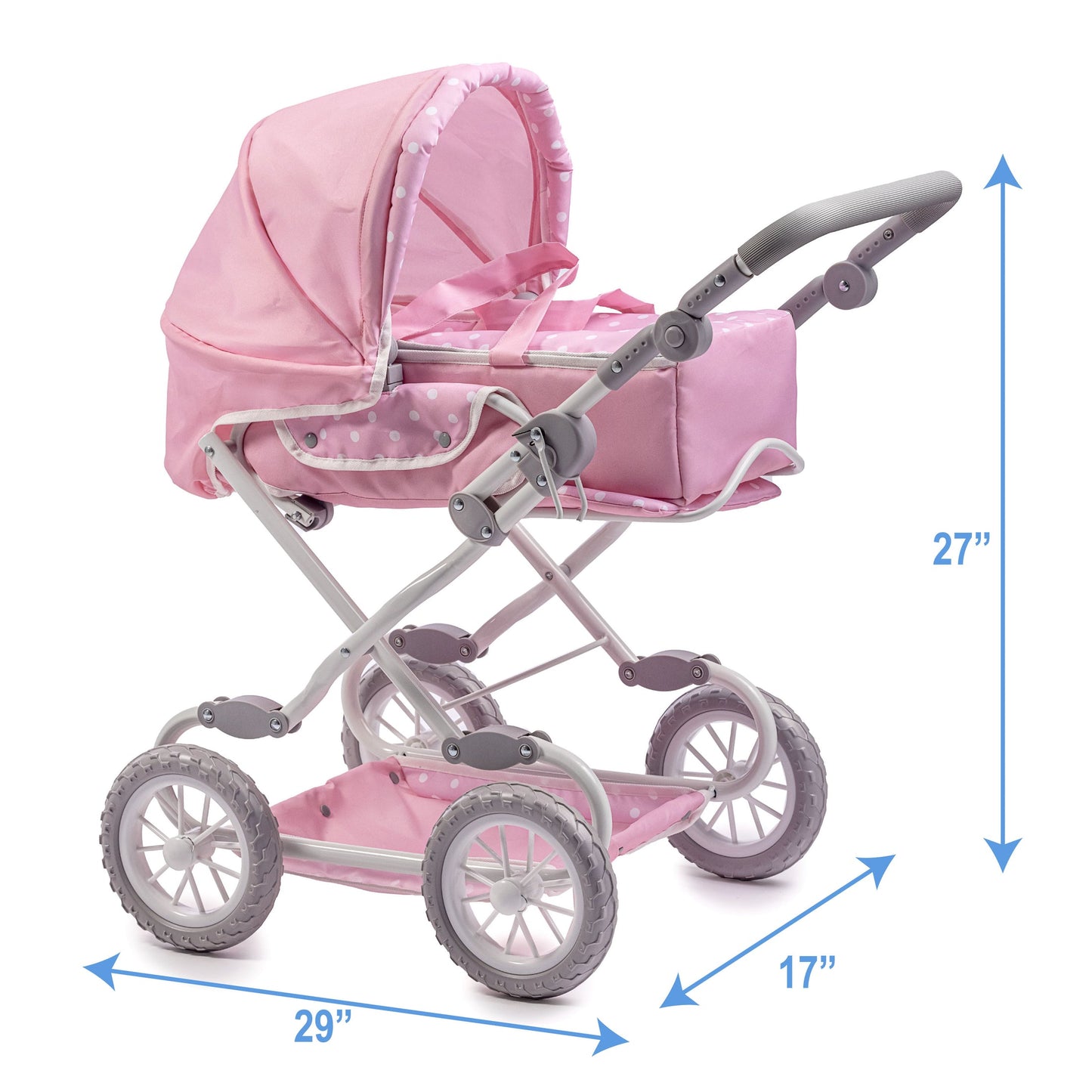 Pink Deluxe Foldable Stroller