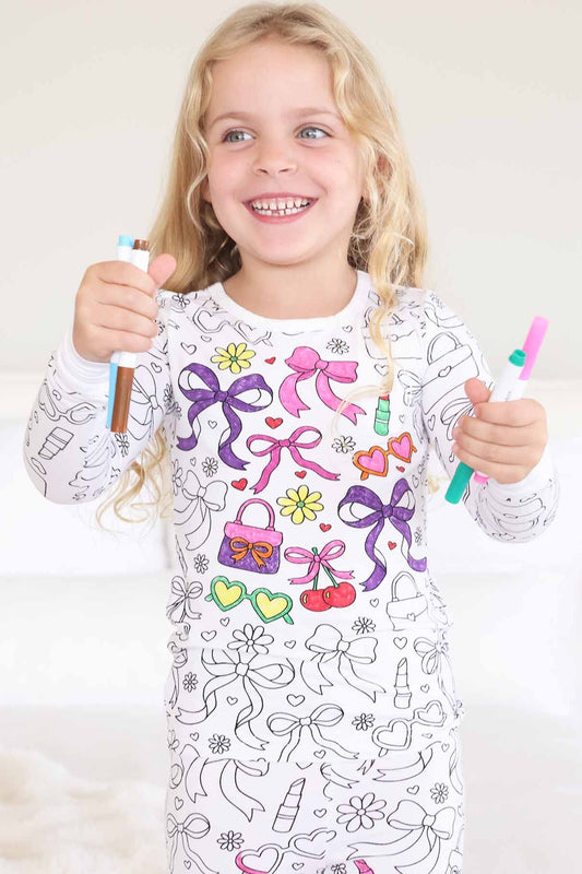 Colorable Material Girl Pj W/ Markers