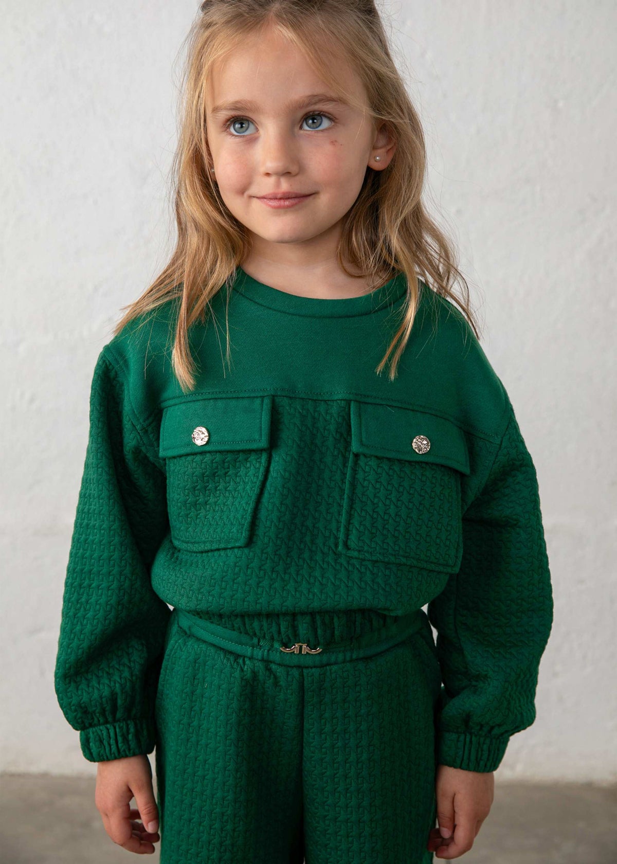Emerald Padded Sweatshirt Set