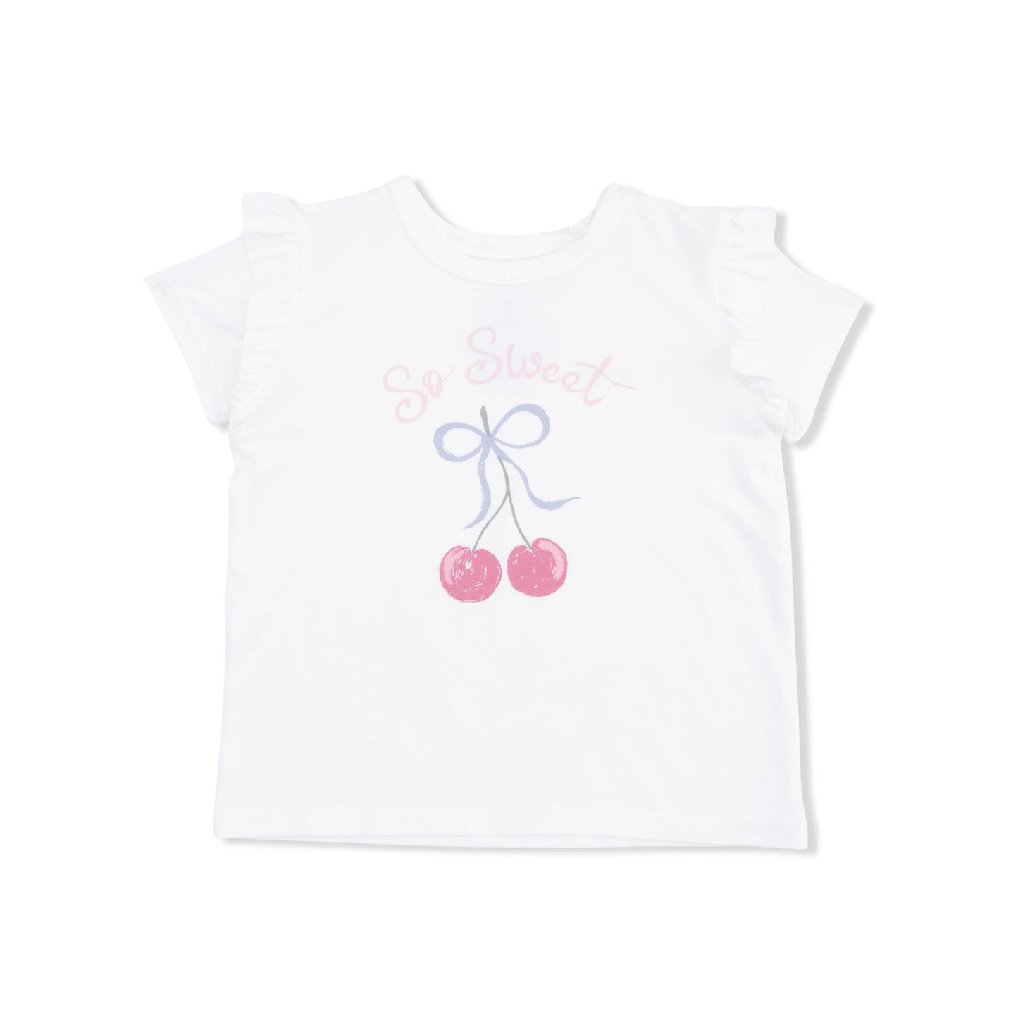 Sweet Bow Cherries Ruffle Tee