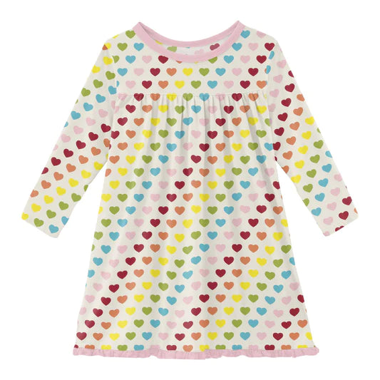 Rainbow Hearts Swing Dress