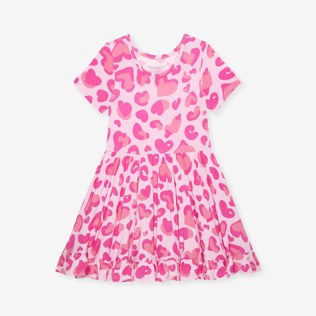 Love Leopard Ruffled Twirl Dress