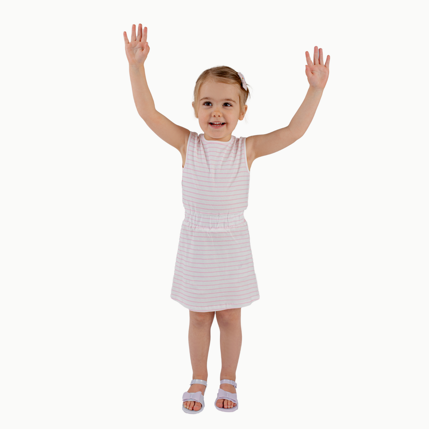 Pink Heart Stripe Tennis Dress