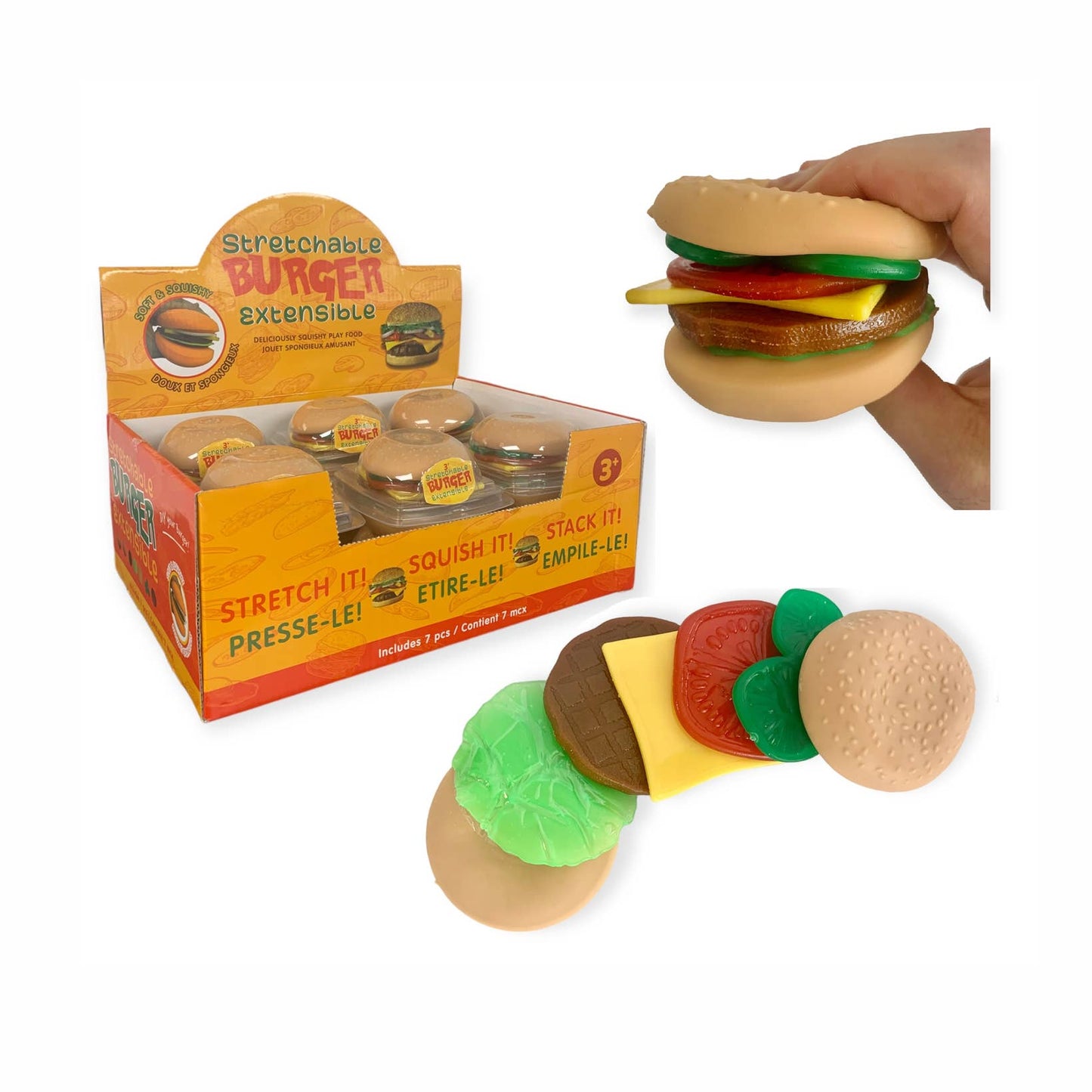 7pc Stackable Stretchable Burger