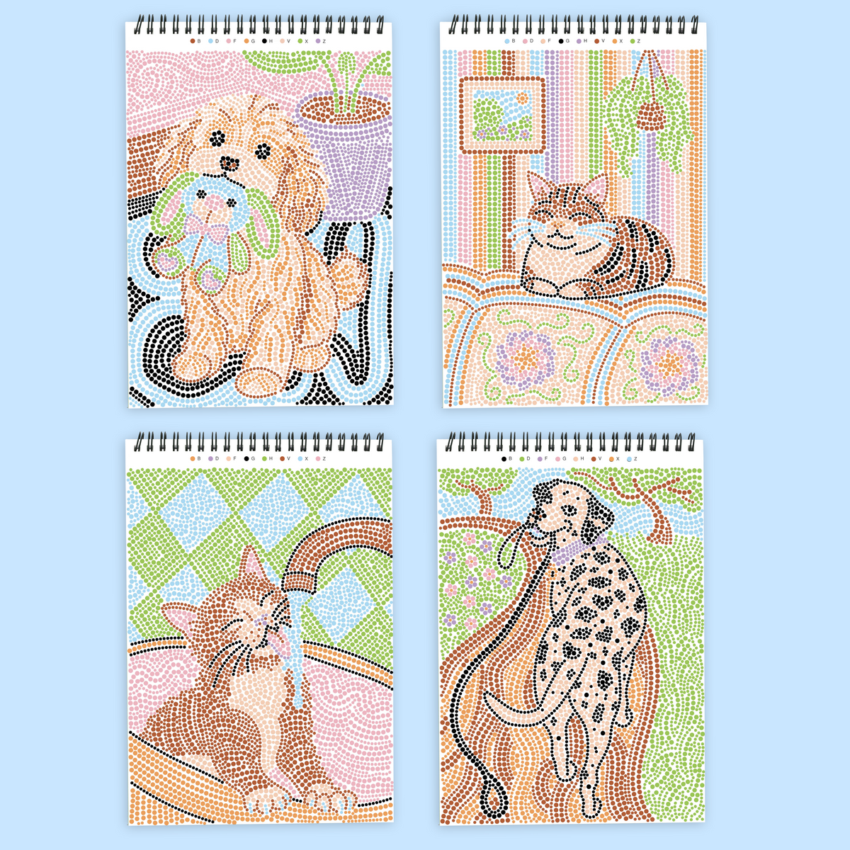 FlowArt: Dot-By-Letter Wags & Whiskers