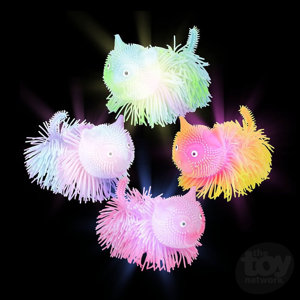 Light-Up Shaggy Cat Puffer