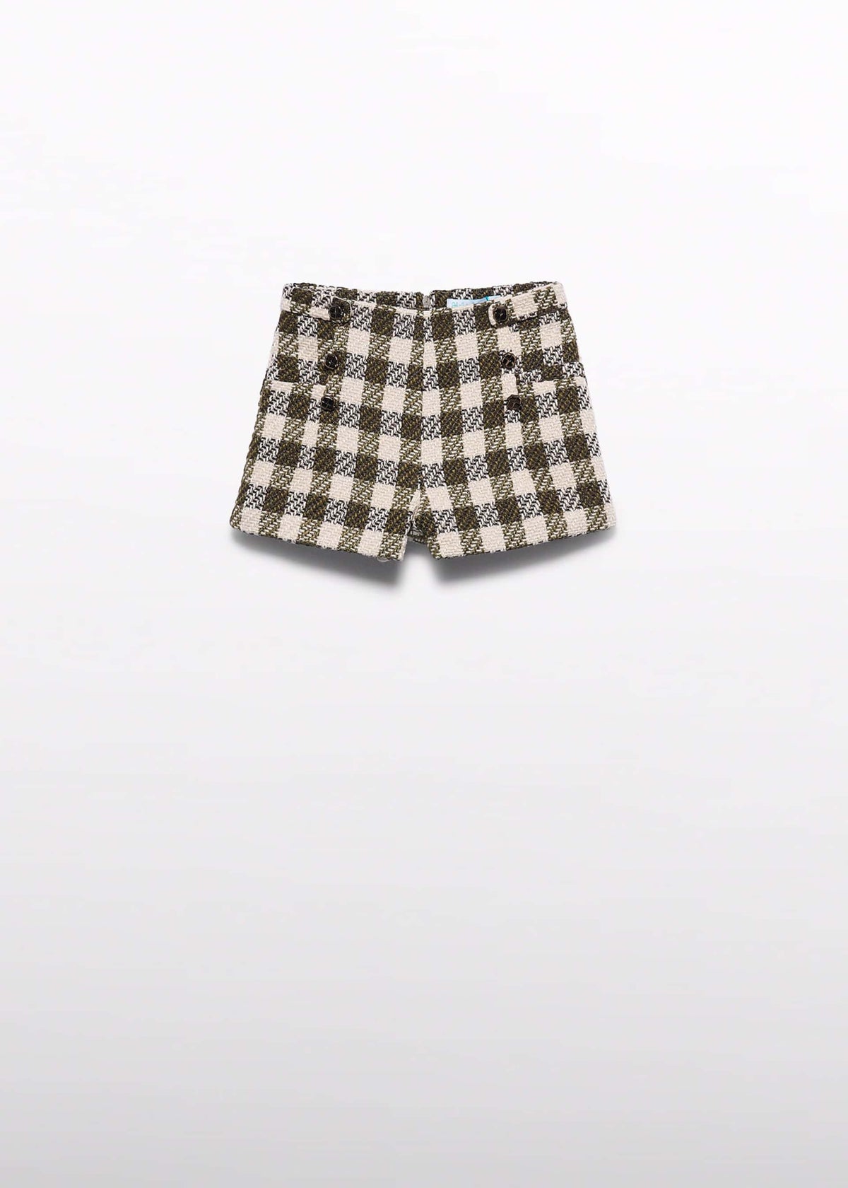 Olive Checked Shorts