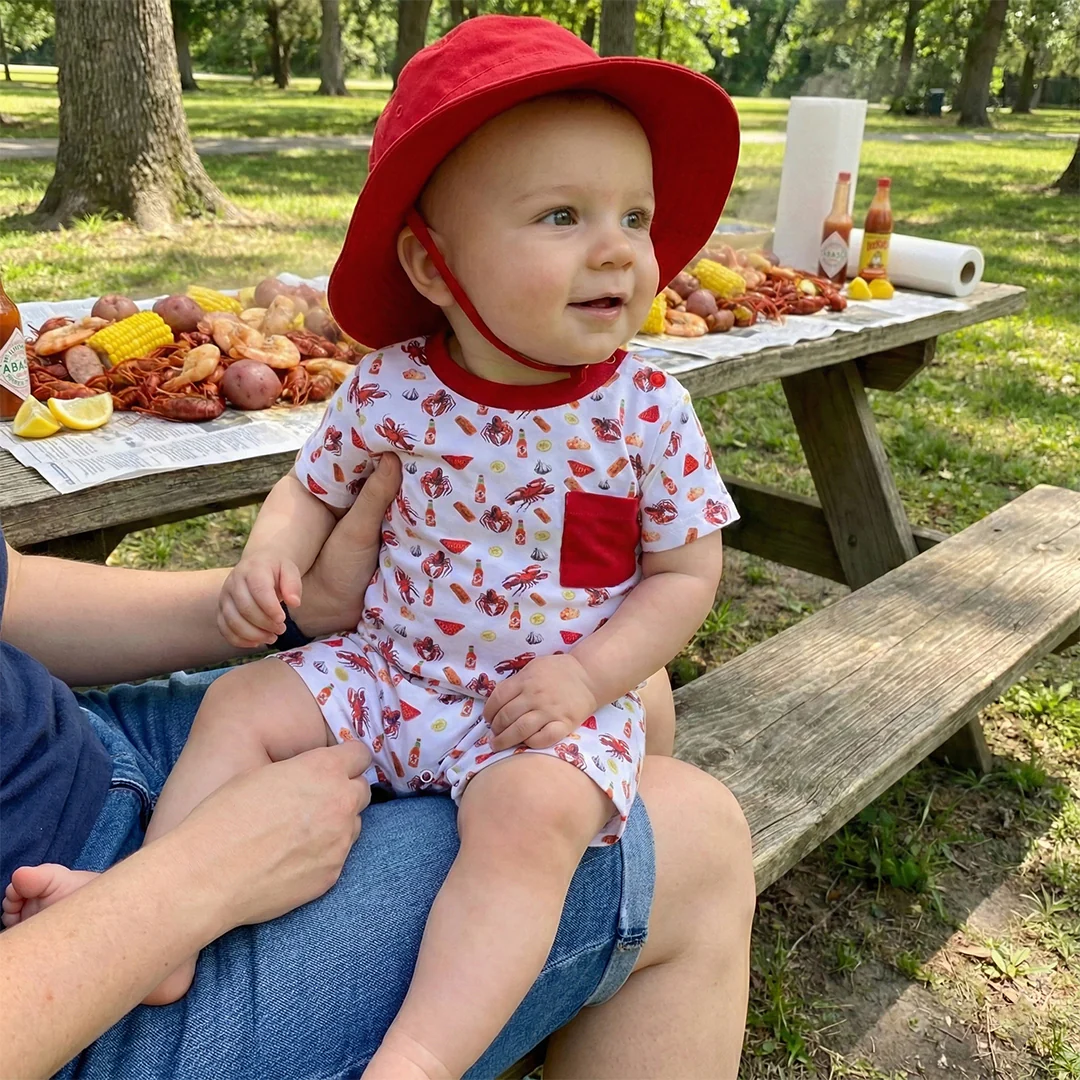Crawfish Boy's Romper