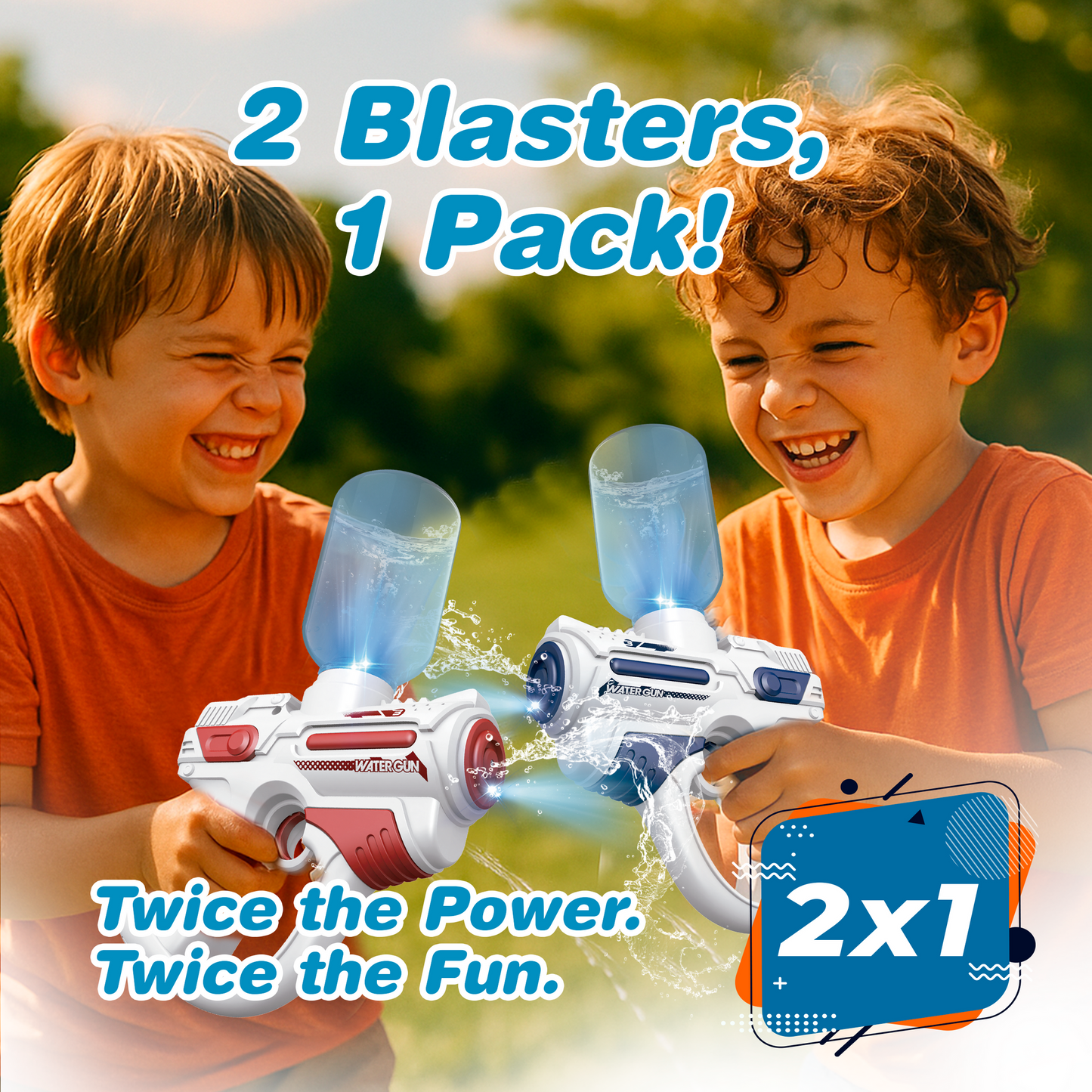 2pc Light-Up Electric Water Blaster