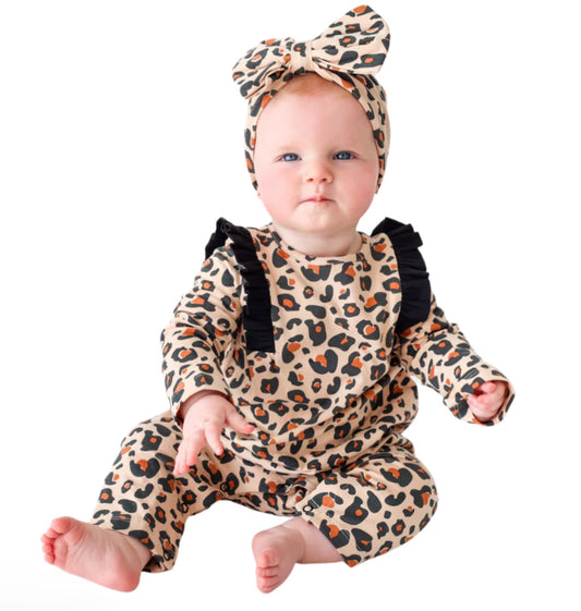 Lounging Leopard Ruffle Romper