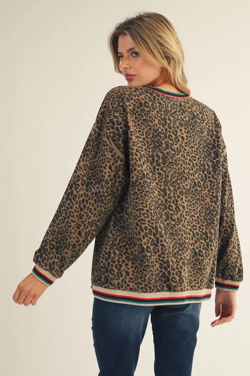 Leopard Pullover Top