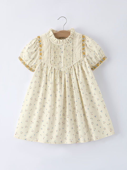 Floral Print Puff Sleeve Dress