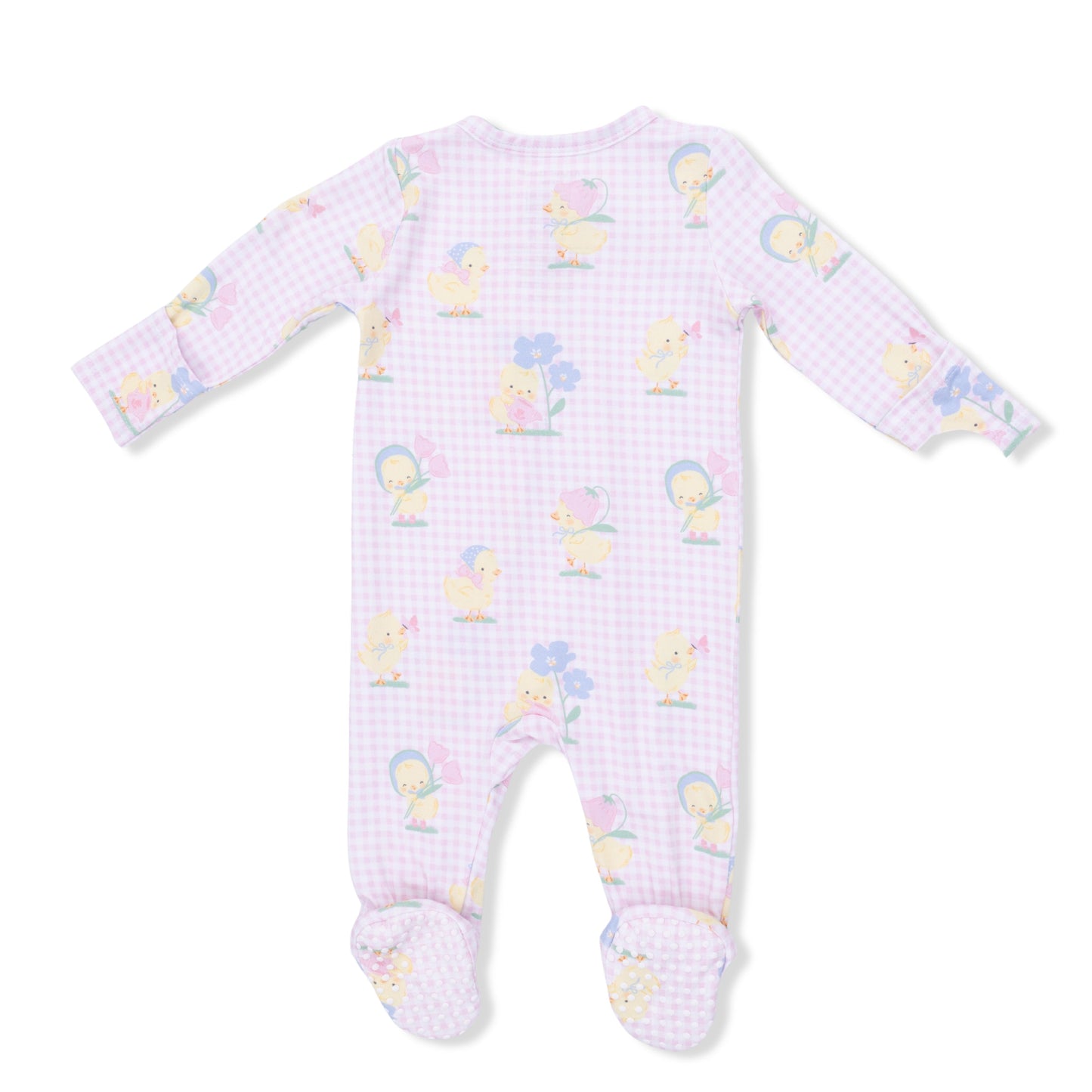 Vintage Spring Ducklings Zip Footie