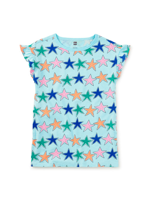Starfish Flutter Sleeve Shift Dress