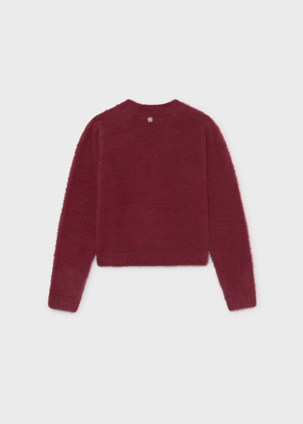 Maroon Fuzzy Effect Sweater