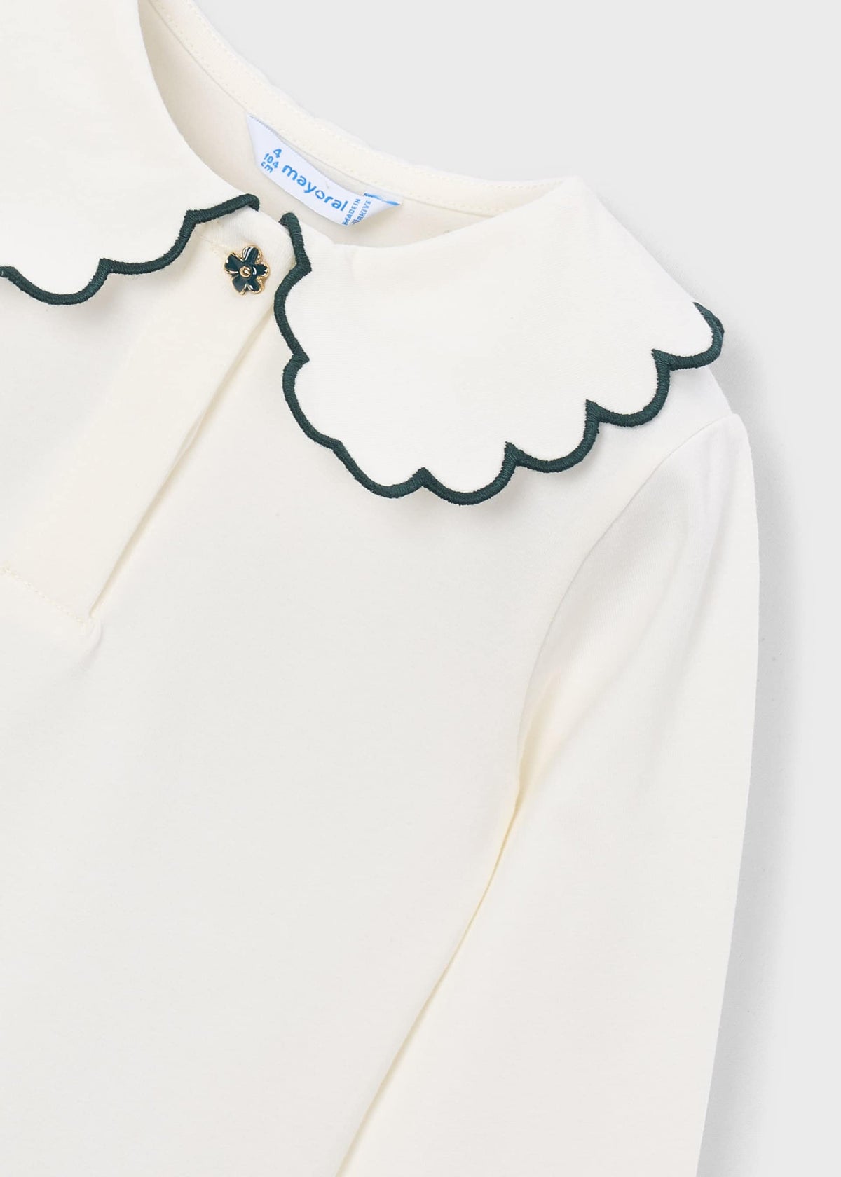 Water Lily Scalloped Collar Shirt
