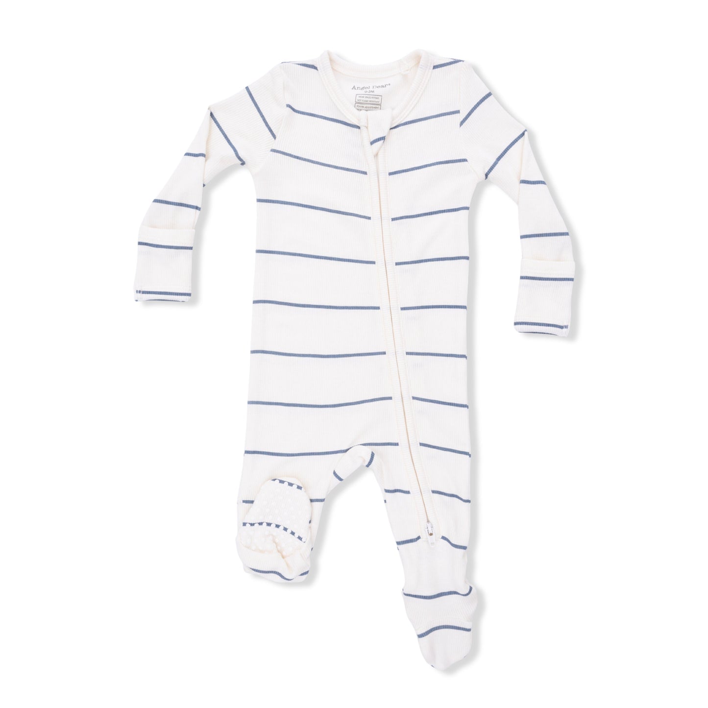 Vintage Stripe Zip Footie