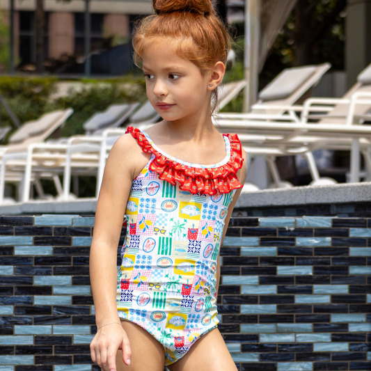 Positano Picnic Bow Back Swimsuit