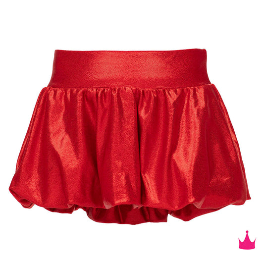 Red Shimmer Bubble Skort