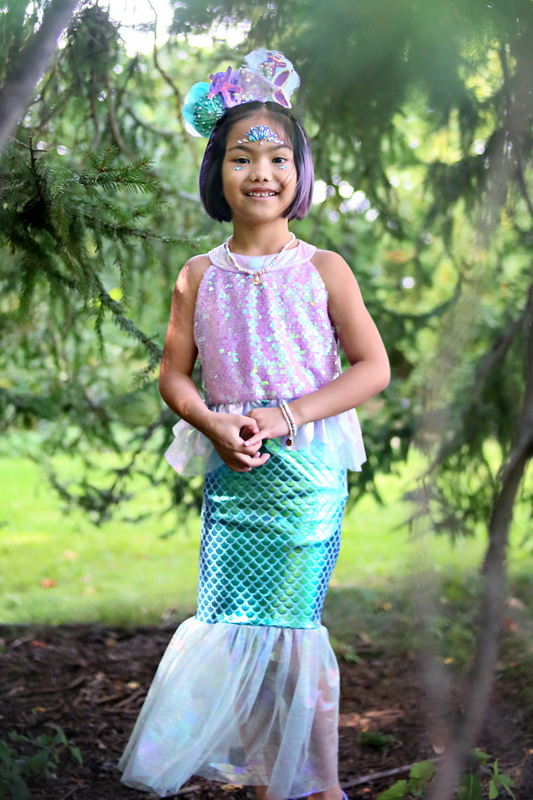 Misty Mermaid Dress - Lilac/Blue